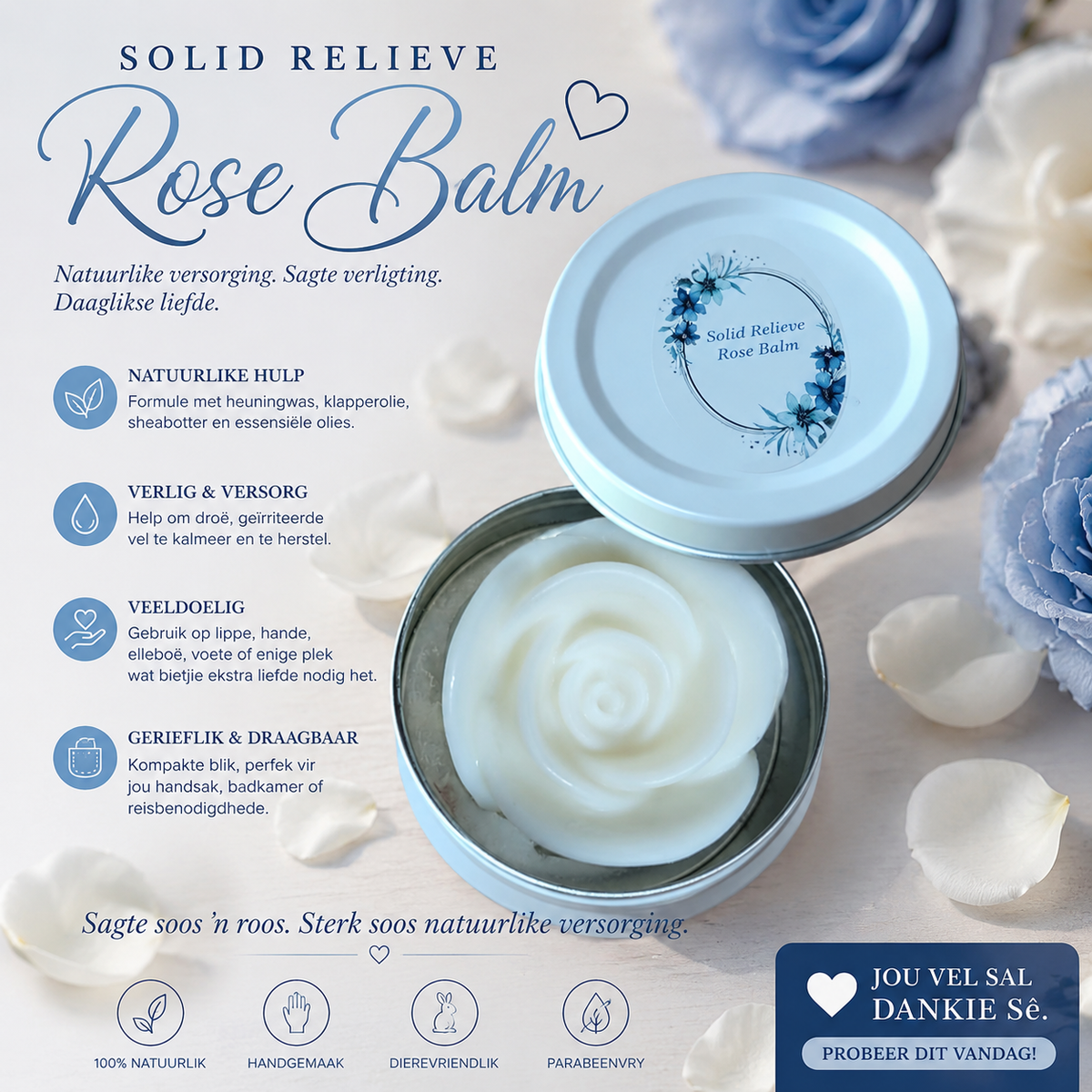 Relieve Solid Rose Balm