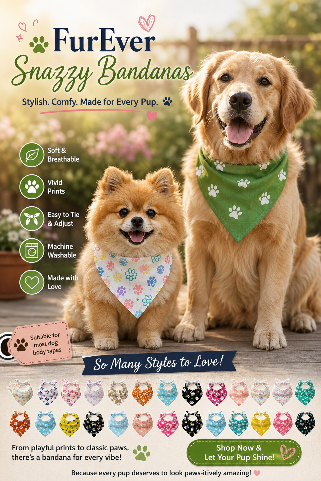 FurEver Snazzy bandanas